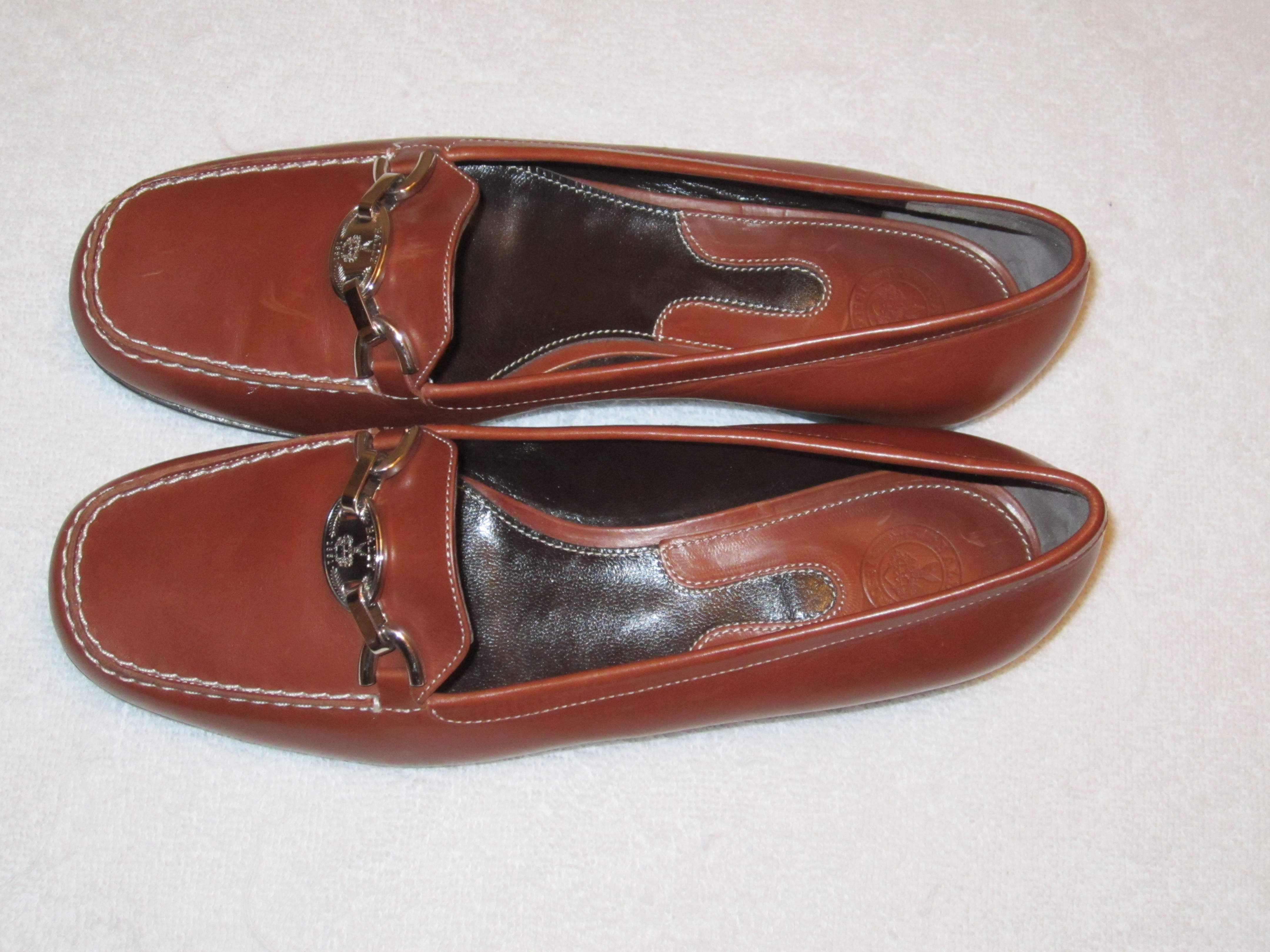 Brown Leather Bally Women Shoes, Short Heels, Size